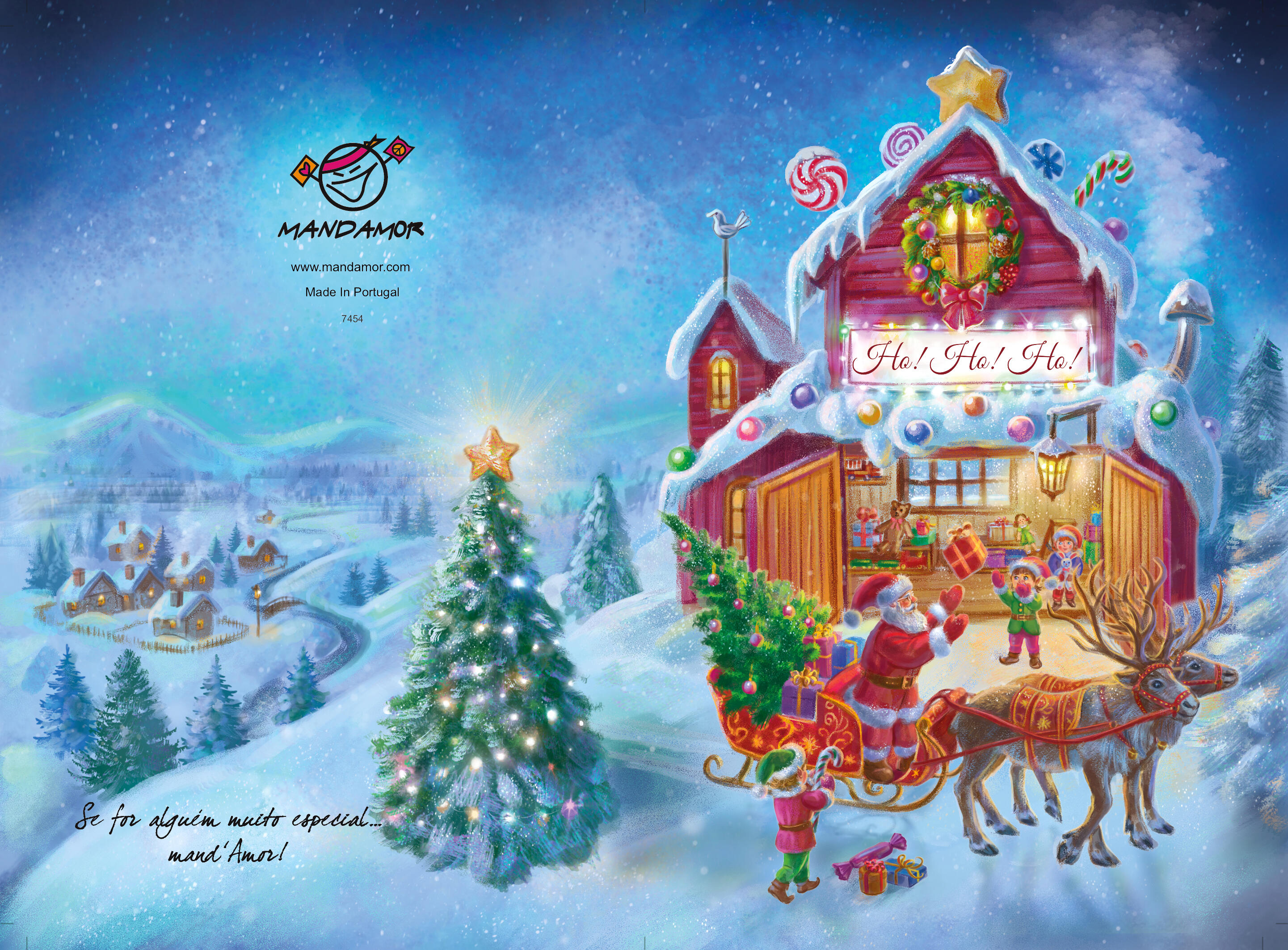 Santa's Workshop - Christmas Greeting Card for Mandamor Santa's Workshop - Christmas Greeting Card for Mandamor