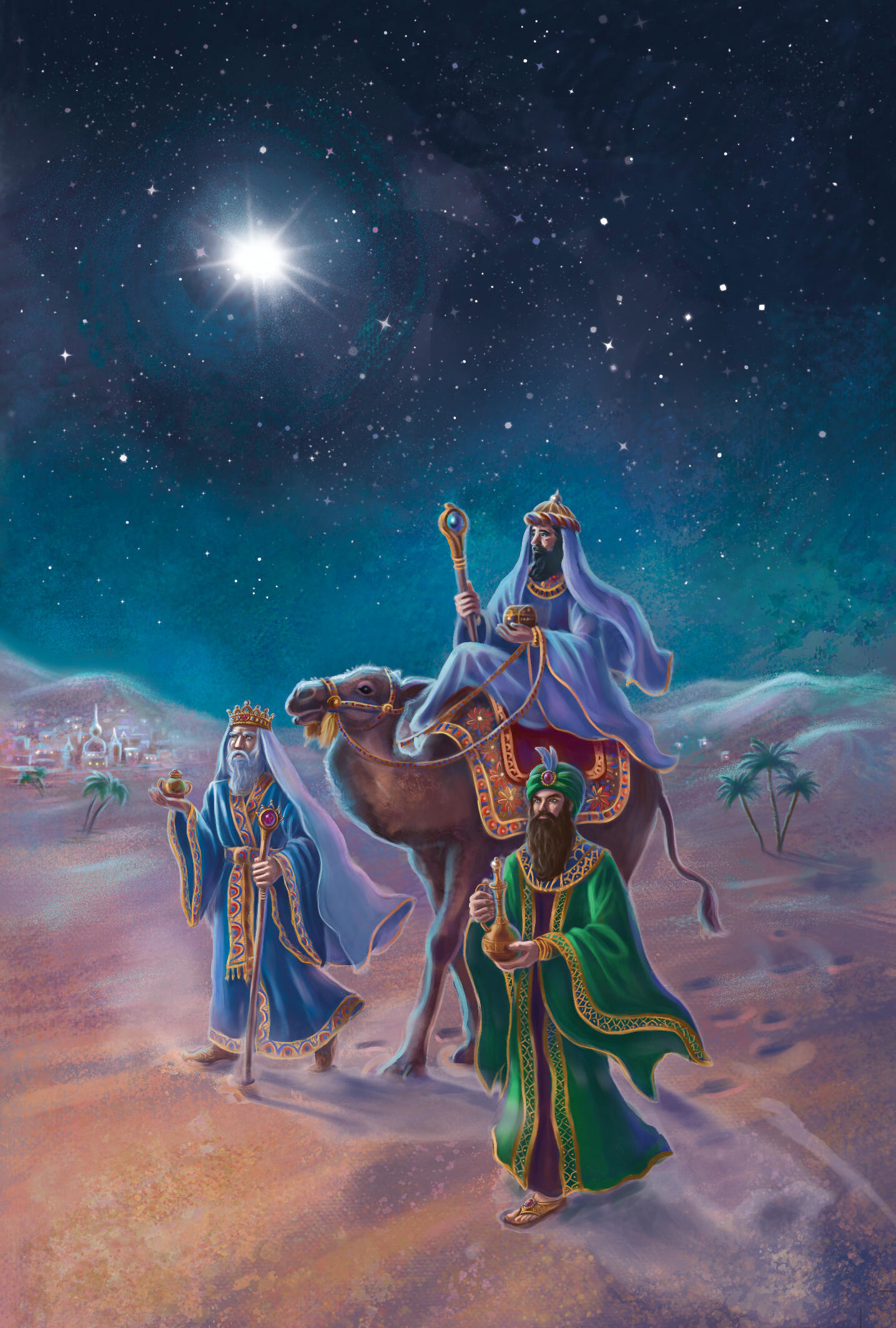 Three Kings - Christmas Greeting Card Illustration for Mandamor Three Kings - Christmas Greeting Card Illustration for Mandamor